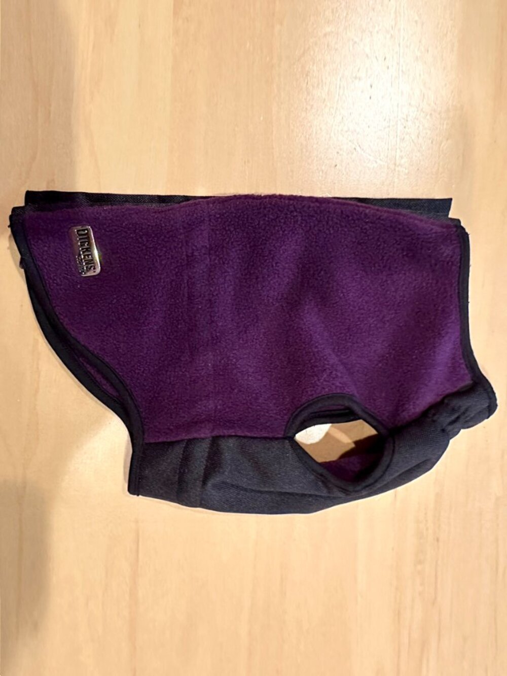 Dickens Closet Small Purple Fleece Dog Coat Adjustable Waterproof Belly Jacket